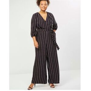 Lane Bryant striped jumpsuit size 24